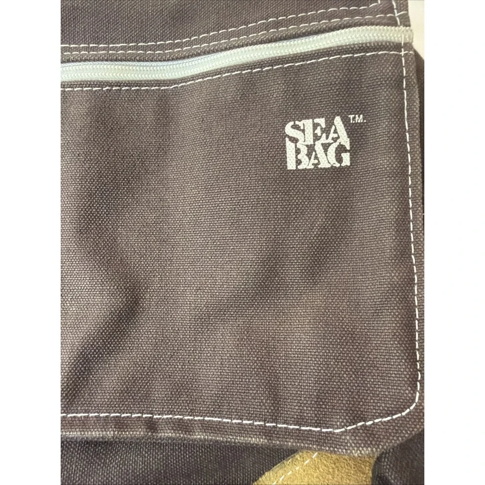 Sea Bag Canvas Messenger Laptop Bag Brown Tan Crossbody Satchel Travel Work Tote